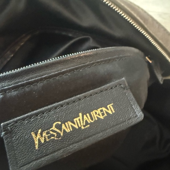 YSL Muse Embrossed Croc Suede With Leather Large Handbag - Picture 12 of 12